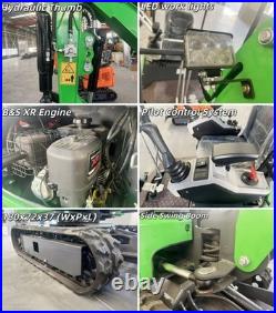 AGT Mini Excavator withSwing Boom Hydraulic Thumb Pilot Control B&S Engine Digger