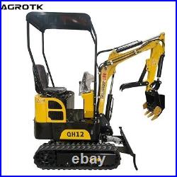 Agrotk 13.5 HP 1.2 ton Mini Excavator Digger Tracked Crawler with Thumb