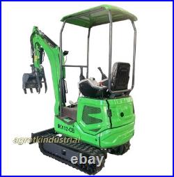 Agrotk 1 Ton Mini Excavator B&S Engine Hydraulic Thumb Digger Tracked Crawler