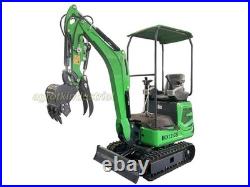 Agrotk 1 Ton Mini Excavator B&S Engine Hydraulic Thumb Digger Tracked Crawler
