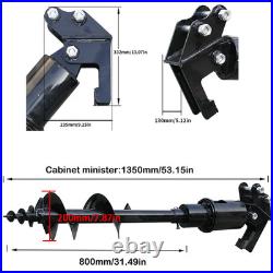Auger Drill 8inch Drill Diameter 0.8-1.5Ton Mini Excavator with Hoses Pins New