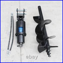 Auger Drill 8inch Drill Diameter 0.8-1.5Ton Mini Excavator with Hoses Pins New