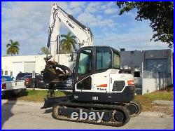 BOBCAT E-80 EXCAVATOR With THUMB & LONG ARM X REACH IMMACULATE A/C CAB