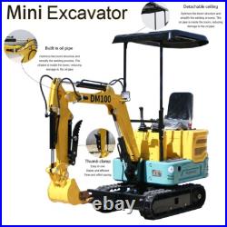 BRAND NEW 1 Ton Mini Hydraulic Excavator Digger Tracked Crawler 13.5HP EPA+Auger