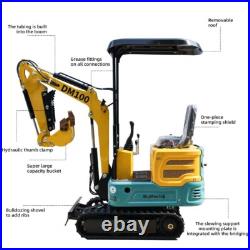 BRAND NEW 1 Ton Mini Hydraulic Excavator Digger Tracked Crawler 13.5HP EPA+Auger