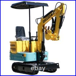 BRAND NEW 1 Ton Mini Hydraulic Excavator Digger Tracked Crawler 13.5HP EPA+Auger