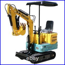 BRAND NEW 1 Ton Mini Hydraulic Excavator Digger Tracked Crawler 13.5HP EPA+Auger