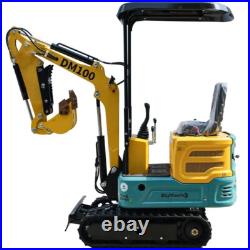 BRAND NEW 1 Ton Mini Hydraulic Excavator Digger Tracked Crawler 13.5HP EPA+Auger