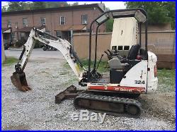 Bobcat 324 Mini Excavator Expandable Tracks 1200 Hours