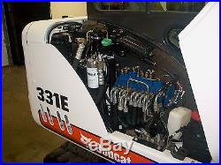 Bobcat 331E Mini Excavator Cab Heat Air Extend a Hoe One Owner
