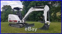 Bobcat 331G Mini Excavator Track Hoe with Blade Hydraulic Thumb Coupler 4 Buckets