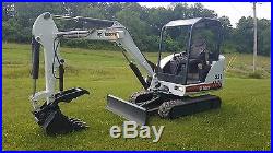 Bobcat 331G Mini Excavator Track Hoe with Blade Hydraulic Thumb Coupler 4 Buckets