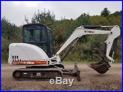 Bobcat 331g Excavator 2200 Hours Cab A/c Thumb Ready 2 Work In Pa We Ship