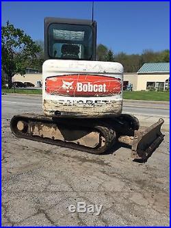 Bobcat 337 Mini Excavator 6 ton Enclosed Cab Bucket Digger Thumb Kubota Diesel