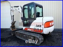 Bobcat 341d Mini Excavator, Cab, Heat/ac, 2spd, Aux Hdyraulics, Thb, Pre Emission