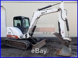 Bobcat 341d Mini Excavator, Cab, Heat/ac, 2spd, Aux Hdyraulics, Thb, Pre Emission
