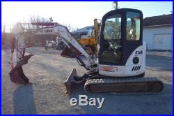 Bobcat 430 Mini Excavator, Cab, Heat/AC, 42 HP Kubota, X-Change Coupler, Thumb