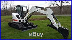 Bobcat 435 Excavator Hydraulic Thumb, Cab Enclosure, New Tracks, 2 Buckets