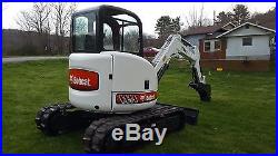 Bobcat 435 Excavator Hydraulic Thumb, Cab Enclosure, New Tracks, 2 Buckets