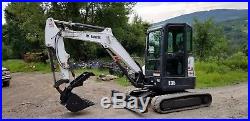 Bobcat E35 Excavator Cab A/c Hydraulic Thumb Low Hours! Ready To Work In Pa