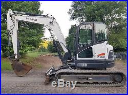 Bobcat E80 Excavator Cab Heat A/c Ready 2 Work In Pa! We Ship Nationwide