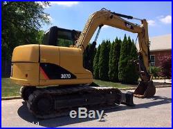 CAT 307D HYDAULIC EXCAVATOR WithTHUMB RUBBER TRACKS CATERPILLAR LOADER BACKHOE