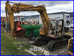 CAT 307SSR RUBBER TRACK HYDRAULIC EXCAVATOR, 24 BUCKET WithTHUMB OFFSET BOOM & CAB