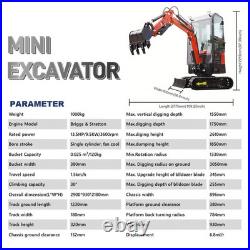 CA/GA Pick Up 1.2Ton Mini Hydraulic Excavator Digger with Closed Cabin