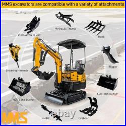 CA/NJ 1.6Ton MINI EXCAVATOR Hydraulic Pilot Control B&S 13.5HP Engine/Side Swing