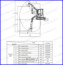 CFG 35UF 6173 lbs Mini Excavator Digger Kubota Engine Hydraulic Thumb Warm Air