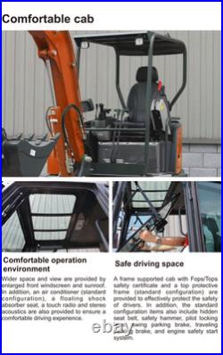 CFG 40UF 25 Hp 4 Ton Hydraulic Excavator Kubota Engine Cab with AC&Pilot Control