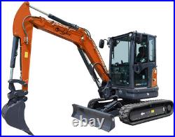 CFG 40UF 4-Ton Mini Excavator Digger 25HP Kubota Diesel Engine withHydraulic Thumb