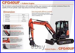 CFG-40UF 4 Ton Mini Excavator Digger with Kubota Diesel Engine -Comfort Cab & AC
