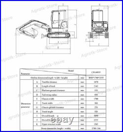 CFG 40UF Mini Excavator 4 Ton Digger 25HP Diesel Kubota Engine Hydraulic Thumb
