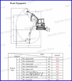 CFG 40UF Mini Excavator 4 Ton Digger 25HP Diesel Kubota Engine Hydraulic Thumb