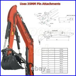 CFG 4 Ton Kubota Diesel Engine Mini Excavator 40UF Hydraulic Thumb Track Digger