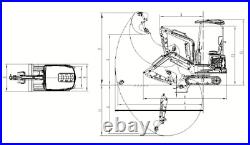 CFG DY16 Mini Excavator Kubota Diesel Engine EPA Certified Mechanical Thumb Clip