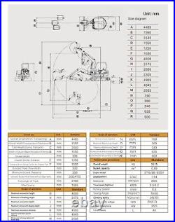 CFG KU45 Mini Excavator Yanmar Engine Diesel EPA Certified 3.5 Ton Digger 26.3HP