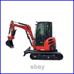 CFG NEW ARRIVAL Mini Excavator KU45 3.5 Ton Cab with Air for Summer EPA Certified