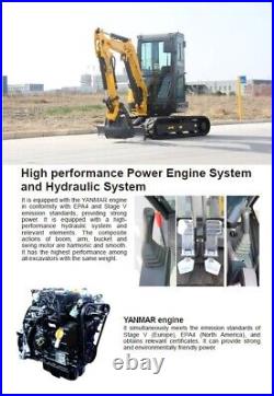 CFG STE35SR Mini Hydraulic Excavator Yanmar Engine 2023 NEW EPA Certified