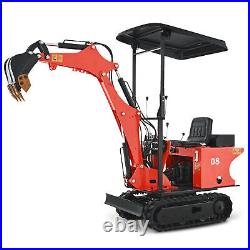 CREWORKS 0.8 Ton Mini Excavator 2'5 Digger for Trenching Tight Spaces Indoors