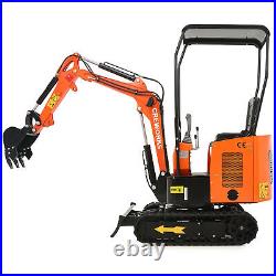 CREWORKS 13.8 hp Mini Digger 1.1T Mini Crawler Excavator for Lane Garden Alley