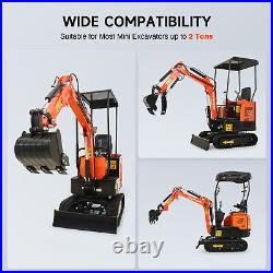 CREWORKS 1-1.3Ton Mini Excavator 13.5-23hp Mini Digger Crawler & Attachments