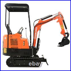 CREWORKS Mini Excavator 1.3T 23hp Mini Digger Crawler 3262 lbf Force Heavy Duty