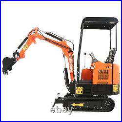 CREWORKS Mini Excavator 1.3T 23hp Mini Digger Crawler 3262 lbf Force Heavy Duty