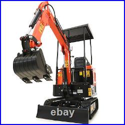 CREWORKS Mini Excavator 23hp 1.3T Mini Crawler Digger 3262lbf Force Heavy Duty
