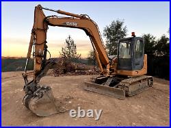 Case CX80 Excavator, thumb and 2 buckets, great condition, optional hydraulics