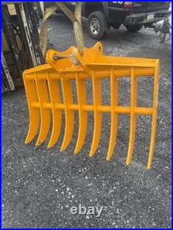 Cat 305 305.5 306 44 Mini Excavator Land Clearing Rake Root 45mm Pin Holes