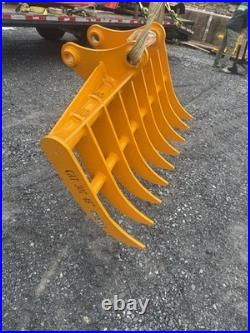 Cat 305 305.5 306 44 Mini Excavator Land Clearing Rake Root 45mm Pin Holes