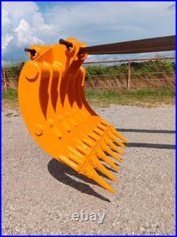 Cat 305 305.5 32 Mini Excavator Land Clearing Rake Root Rake 45mm Pin Holes